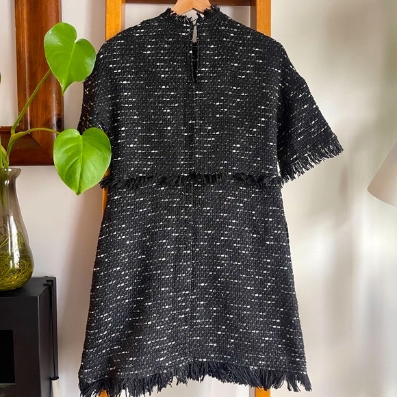 Zara SZ XS Black and White Tweed Dress! - Picture 14 of 15